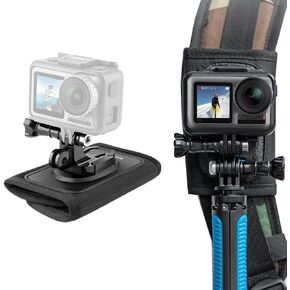 حقيبة ظهر بحزام كتف مع خطاف J سريع التبديل لـ Gopro Hero 12 11 10 9 8 7 Session، Insta360 X3/X2/ONE R، Osmo Action، AKASO، ملحقات كاميرات الحركة
