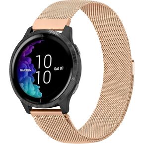 Vancle Metal Bands Compatible with Garmin Venu 2 Plus/Venu Sq 2/Venu Sq/Venu Women Men, Stainless Steel Replacement Strap for Garmin Venu Sq Smartwatch