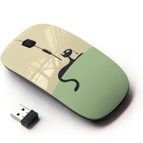 [ Optical 2.4G Wireless Mouse [ Minimalist Cat & Mouse Game ]