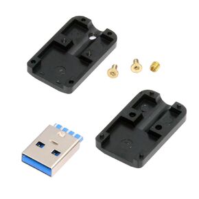 xiwai USB DIY Kit USB 3.0 Type-A Female Socket Receptacle Connector Welding Solder Type Aluminum Alloy Shell Black Customization Replacement Repair for 6.0mm Cable