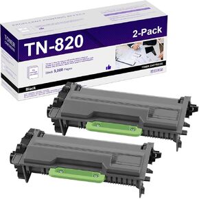 TN820 Black Toner Cartridge Replacement for Brother TN-820 HL-L6200DW HL-L5200DW MFC-L5850DW MFC-L6800DW DCP-L5600DN Printer (2-Pack)