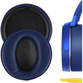 Geekria QuickFit Replacement Ear Pads for SONY MDR-XB950BT MDR-XB950B1 MDR-XB950/H Headphones Ear Cushions, Headset Earpads, Ear Cups Cover Repair Parts (Navy Blue)
