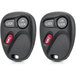Replacement Key Fob Fits for 2001 2002 Cadillac Escalade, Chevy Avalanche S10 Silverado Suburban Tahoe, GMC Sierra Yukon Sonoma Keyless Entry Remote KOBLEAR1XT 15042968 (Pack of 2)