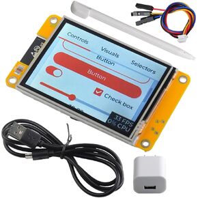 2.8" ESP32 Display ESP32-2432S028R Resistive Touchscreen 240x320 ILI9341 TFT LCD Module ESP-WROOM-32 Development Board + Adapter for Arduino IDE