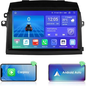 ستيريو سيارة Hizpo لسيارة Toyota Sienna 2 XL20 2004-2010، شاشة لمس QLED مقاس 9 بوصات داخل لوحة القيادة ونظام تحديد المواقع العالمي (GPS) متوافق مع CarPlay Android Auto Radio Bluetooth، أداة الطقس، مروحة التبريد، SWC 8 Core 4+32G in Kuwait