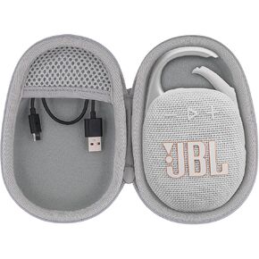 co2CREA Hard Carrying Case Replacement for JBL Clip 5 Waterproof Portable Wireless Portable Mini Bluetooth Speaker (Purple Case)