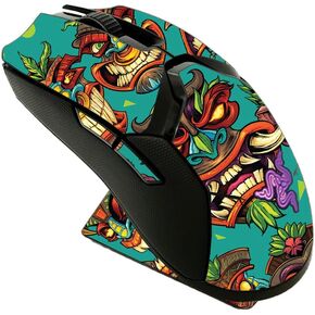 MightySkins Skin Compatible with Razer Viper Ultimate - Crazy Tikis | Protective, Durable, and Unique Vinyl Decal wrap Cover | Easy to Apply, Remove, and Change Styles | Made in The USA