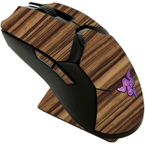 غلاف MightySkins متوافق مع Razer Viper Ultimate - خشب الحمار الوحشي الداكن | غطاء ملتف واقٍ ومتين وفريد ​​من نوعه من الفينيل | سهل التطبيق والإزالة وتغيير الأنماط | صنع في الولايات المتحدة الأمريكية