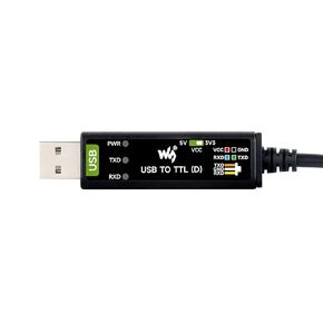Industrial USB to TTL (D) Serial Cable Onboard Original FT232RNLFor Raspberry Pi 5 Serial Port Debugging with with Separated 4pin Header & SH1.0 3PIN Connector