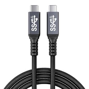 10FT USB-C 3.1 Gen 2 Cable 10Gbps Data Transfer, 60Hz Video Output, 4K Display,100W(5A),USB C Video Monitor Cable 100W PD Fast Charging Compatible with Thunderbolt3 MacBook iPhone 15 iPad