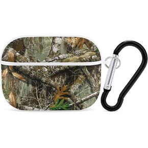 Autumn Hunting Tree Camo Pattern Compatible with Airpods Pro Case Cover with Keychain Headphone Cover Unisex Shockproof Protective Wireless Charging Headset Accessories