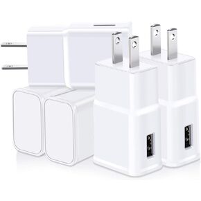 5 Pack Type C Charger Fast Charging Block, Bulk Pack USB Wall Phone Charger Adapter Compatible with Samsung Galaxy S21/S20/S10/S10e/S10 Plus/S9/S9 Plus/Note 10/Note 9/Note 8, LG Pixel3 HUAWEI Xiaomi