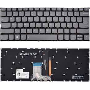 لوحة مفاتيح بديلة متوافقة مع Lenovo Ideapad 320S-13IKB 720S-14IKB K42-80 V720-14 V720-14IKB مع إضاءة خلفية بتصميم أمريكي