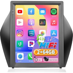 Roinvou 2+64G Android Radio Dash Kit for Hyundai Tucson 2010-2015, 9.7" Touchscreen CarPlay Android Auto with HiFi GPS Navigation Bluetooth WiFi FM RDS Radio Backup Camera