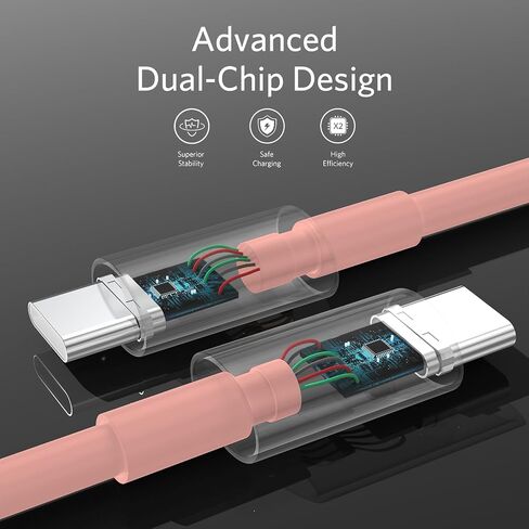 3Pack USB C Cable 10ft, USB C to USB C Cable, 60W USBC Type C Fast Charging Cord 10 ft for iPhone 15/Pro/Plus/Pro Max, iPad Mini 6/ Pro 2021, iPad Air 4, MacBook Pro 2020, White in Saudi Arabia