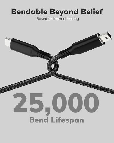 USB Type C to Mini USB Cable 6FT 2Pack, Charging Cord for GoPro Hero 3+, PS3 Controller, MP3 Player, Dash Cam, Digital Camera, GPS Receiver, PDAs and More Mini B Devices Black in Saudi Arabia