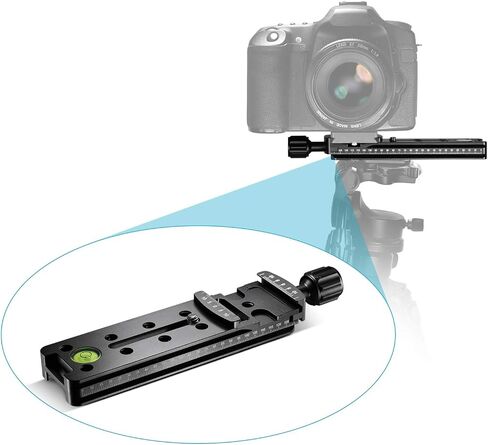 Neewer 140mm المهنية السكك الحديدية العقدية الشريحة المعدنية الإفراج السريع المشبك للكاميرا in Saudi Arabia