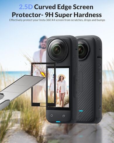 JZW-Shop Silicone Desktop Mount with Screen Protector for Insta 360 X4, Non-Slip Insta 360 X4 Stand Base, Tempered Glass Screen Protector for Insta 360 X4 Accessories, 9H Hardness, Scratch Resistant in Kuwait