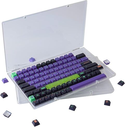 JOMKIZ Keycap Storage Box ABS Material New Upgraded High Transparent Full 104 Key Box for XDA Cherry SA OEM CSA Mechanical Keyboard Keycaps(Keycap Storage Box Only) in Saudi Arabia