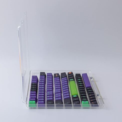 JOMKIZ Keycap Storage Box ABS Material New Upgraded High Transparent Full 104 Key Box for XDA Cherry SA OEM CSA Mechanical Keyboard Keycaps(Keycap Storage Box Only) in Saudi Arabia