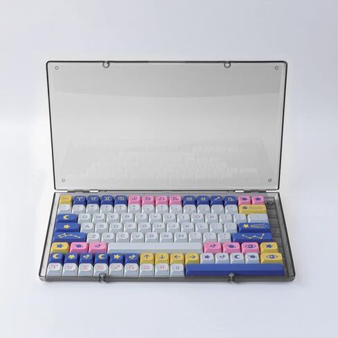 JOMKIZ Keycap Storage Box ABS Material New Upgraded High Transparent Full 104 Key Box for XDA Cherry SA OEM CSA Mechanical Keyboard Keycaps(Keycap Storage Box Only) in Saudi Arabia
