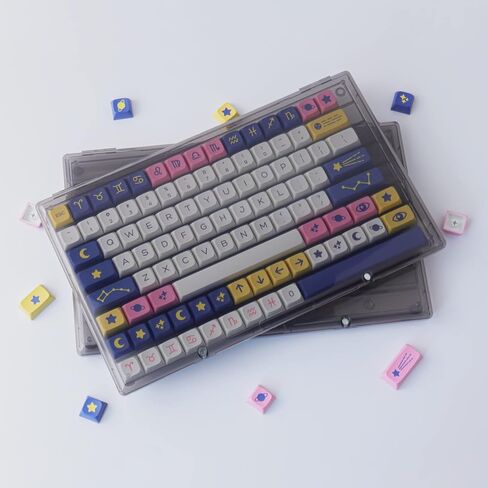 JOMKIZ Keycap صندوق تخزين مادة ABS جديد مطور عالي الشفافية كامل 104 صندوق مفاتيح لـ XDA Cherry SA OEM CSA أغطية مفاتيح لوحة المفاتيح الميكانيكية (صندوق تخزين Keycap فقط) in Kuwait