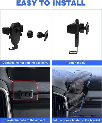 حامل هاتف السيارة Karltys لملحقات Mazda CX50 2023 2024، حامل الهاتف الخلوي CX-50، حامل حامل بفتحة تهوية بدون استخدام اليدين للهواتف الذكية iPhone Android in Kuwait