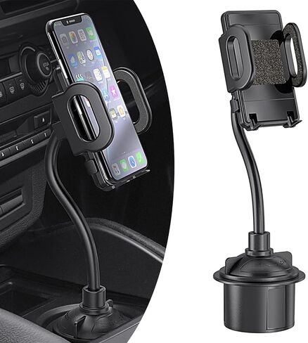 1 PC Car Navigation Holder, Air-Conditioning Outlet Dashboard Multi-Function Cup Holder Mobile Phone Holder, Practical Accessories for Automobiles, Suitable for Most Car Models (Black) in Saudi Arabia