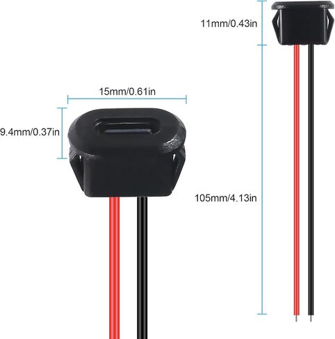 15 قطعة من النوع C USB C أنثى الهيكل 2 دبوس نوع C أنثى موصل مقبس جاك مقاوم للماء منفذ شحن أنثى مع مشبك بطاقة 3A USB-C شاحن التوصيل المقبس in Kuwait
