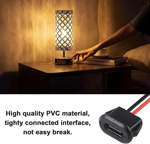 15 قطعة من النوع C USB C أنثى الهيكل 2 دبوس نوع C أنثى موصل مقبس جاك مقاوم للماء منفذ شحن أنثى مع مشبك بطاقة 3A USB-C شاحن التوصيل المقبس in Kuwait