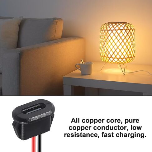 15 قطعة من النوع C USB C أنثى الهيكل 2 دبوس نوع C أنثى موصل مقبس جاك مقاوم للماء منفذ شحن أنثى مع مشبك بطاقة 3A USB-C شاحن التوصيل المقبس in Kuwait