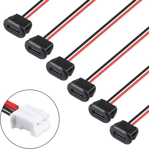 15 قطعة من النوع C USB C أنثى الهيكل 2 دبوس نوع C أنثى موصل مقبس جاك مقاوم للماء منفذ شحن أنثى مع مشبك بطاقة 3A USB-C شاحن التوصيل المقبس in Kuwait