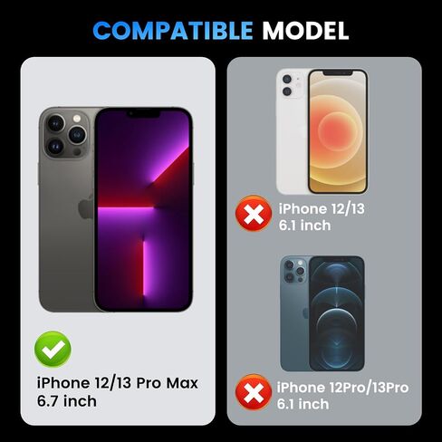 حافظة Caka لهاتف iPhone 13 Pro Max مع حامل غير مرئي، حافظة iPhone 12 Pro Max [متوافقة مع MagSafe] [حماية من السقوط العسكري] حافظة واقية مضادة للصدمات لهاتف iPhone 12/13 Pro Max 6.7 بوصة أزرق in Kuwait