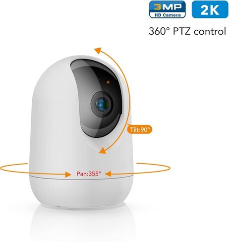 AONBOY WiFi Home Security Camera，Indoor Security Camera, Wi-Fi Home Security Pet Camera for Dog or Cat, Motion Detection & Tracking, Night Vision, 2-Way Audio in Saudi Arabia