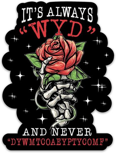 (3 قطع) ملصق It's Always WYD and Never DYWMTCOAEYPTYCOMF ملصقات مضحكة للبالغين لقراءة الكتب، ملصقات فينيل مقاومة للماء للكمبيوتر المحمول وزجاجة مياه للكمبيوتر المحمول وهدايا 3 بوصات in Kuwait