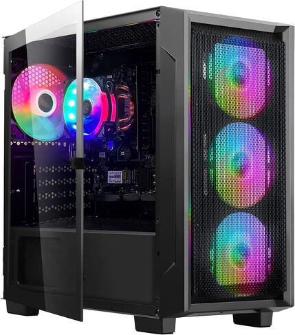 Artist Gaming Desktop - AMD Ryzen 5 5600G 6 core 3.9GHz - 16GB DDR4 3200MHz -1TB PCIe NVMe SSD- Windows 11 Pro- WiFi &Bluetooth, HDMI -Gaming PC (Black) in Saudi Arabia