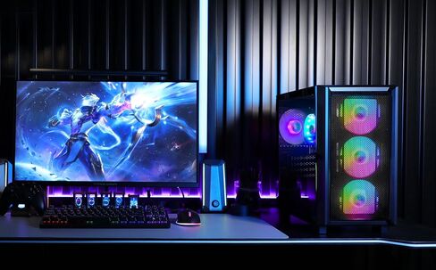 Artist Gaming Desktop - AMD Ryzen 5 5600G 6 core 3.9GHz - 16GB DDR4 3200MHz -1TB PCIe NVMe SSD- Windows 11 Pro- WiFi &Bluetooth, HDMI -Gaming PC (Black) in Saudi Arabia