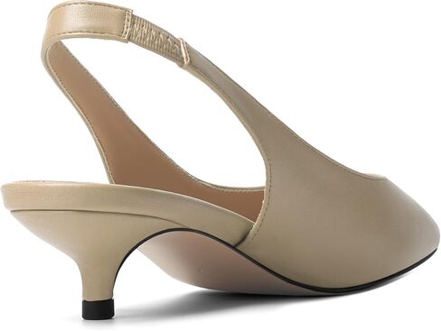 Womens Cute Slip On Matte Dating Pointed Toe Slingback Kitten Low Heel Pumps Shoes 1.5 Inch in Saudi Arabia