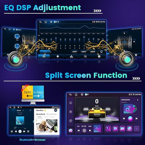 Hikity 8 Core 4+64GB Carplay Radio for Honda CRV 2007-2011 Android Car Stereo مع Carplay Wireless Android Auto Support SIM Card، 9 بوصة تعمل باللمس GPS Bluetooth AM/FM/RDS EQ DSP كاميرا احتياطية MIC in Saudi Arabia