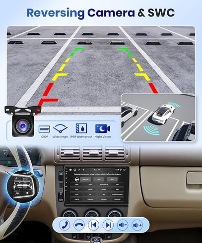 【2G+64G】 لسيارة Mercedes Benz W163 ML320 ML350 ML400 ML500 1997-2005 ستيريو راديو السيارة Android، Carplay اللاسلكي Android Auto 9 بوصة مستقبل صوت بلوتوث للسيارة GPS واي فاي كاميرا احتياطية FM/RDS HiFi SWC in Saudi Arabia