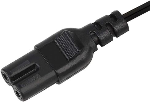سلك طاقة للتلفزيون، 6FT/1.8M بزاوية USA Canada 2 Prong Piggyback إلى IEC C7 سلك/كابل طاقة، الولايات المتحدة الأمريكية 2 منفذ Piggyback سلك طاقة إلى C7 أنثى 18AWG-UL مدرج in Kuwait