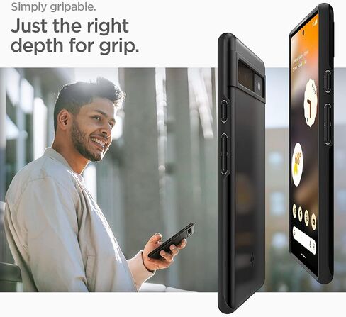Spigen Thin Fit Case Compatible with Google Pixel 6a, Black in Saudi Arabia