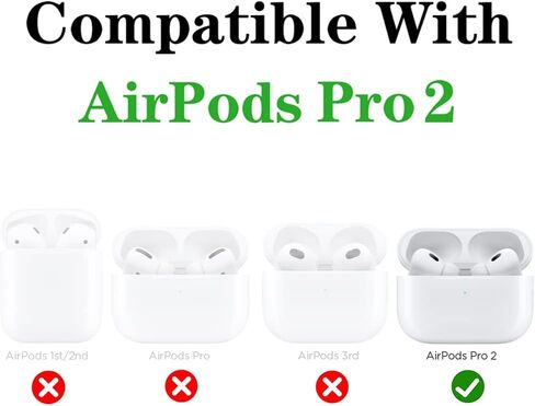 Case for AirPods Pro 2, Soft Silicone 3D Cool Fashionable Suitcase Design Shockproof AirPods Charging Case with Metal Keychain for Men Women Kids Teens Boys Girls (White,pro2) in Saudi Arabia