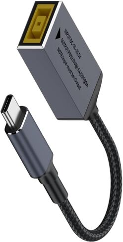 مدخل أنثى بطرف نحيف DC إلى كابل شحن طاقة ذكر USB C PD، لمحول طاقة الفم المستطيل Lenovo Thinkpad إلى USB type-C PD 5V/9V/20V. يستخدم لشحن الهواتف والأجهزة اللوحية وأجهزة الكمبيوتر المحمولة. in Saudi Arabia