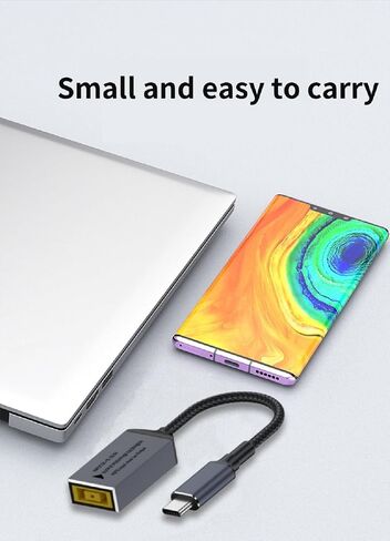 مدخل أنثى بطرف نحيف DC إلى كابل شحن طاقة ذكر USB C PD، لمحول طاقة الفم المستطيل Lenovo Thinkpad إلى USB type-C PD 5V/9V/20V. يستخدم لشحن الهواتف والأجهزة اللوحية وأجهزة الكمبيوتر المحمولة. in Saudi Arabia