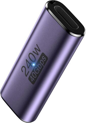 محول MoKo USB C أنثى إلى أنثى، وصلة USB C تدعم الشحن السريع 240 وات/نقل بيانات 40 جيجابت في الثانية، موسع USB من النوع C مع فيديو 8K@60 هرتز لأجهزة MacBook وiPad وThunderbolt 4/3-1 Pack in Saudi Arabia