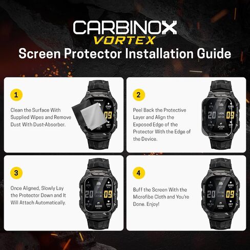 CARBINOX Tempered Glass Screen Protector Compatible Smartwatches - High Transparency, Anti Scratch, High Sensitivity, Bubble Free (2 Pack) Blaze S in Kuwait