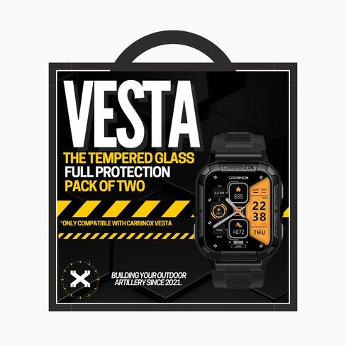 CARBINOX Tempered Glass Screen Protector Compatible Smartwatches - High Transparency, Anti Scratch, High Sensitivity, Bubble Free (2 Pack) Blaze S in Kuwait