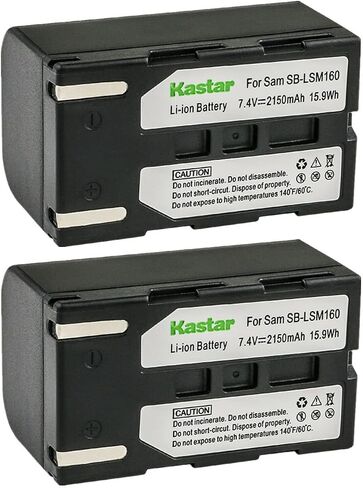 Kastar SB-LSM160 Battery 4-Pack Replacement for Samsung SC-D263, SC-D351, SC-D352, SC-D353, SC-D354, SC-D355, SC-D357, SC-D362, SC-D363, SC-D364, SC-D365, SC-D366, SC-D371, SC-D372 Camera in Saudi Arabia