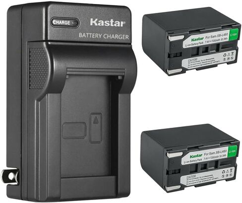Kastar 4-Pack SB-L480 Battery and AC Wall Charger Replacement for Samsung VP-W80, VP-W80U, VP-W87, VP-W87D, VP-W90, VP-W95D, VP-W97, SC-L520, SC-L530, SC-L550, SC-L600, SC-L610, SC-L630 Camera in Saudi Arabia